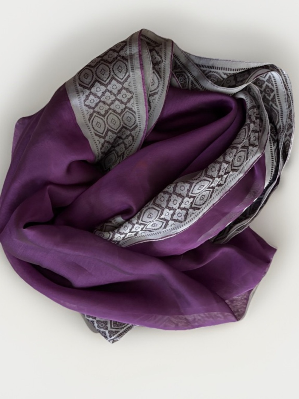 Accessorize purple lightweight textile scarf